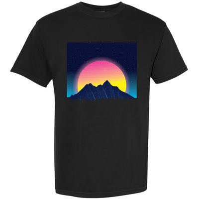 Retrowave Mountains Garment-Dyed Heavyweight T-Shirt