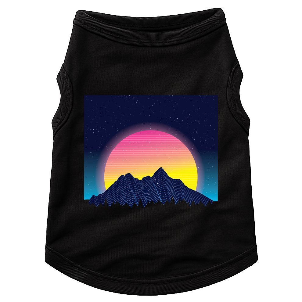 Retrowave Mountains Doggie Tank