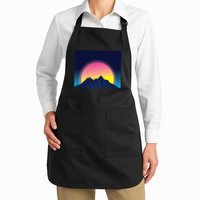 Retrowave Mountains Apron