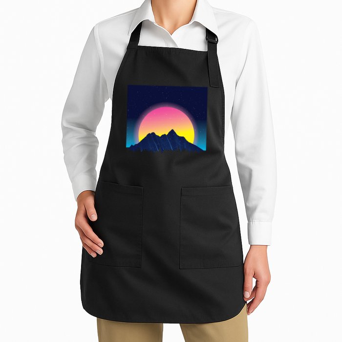 Retrowave Mountains Apron