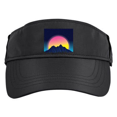 Retrowave Mountains Adult Drive Performance Visor