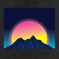 Retrowave Mountains Adult Drive Performance Visor