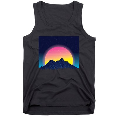 Retrowave Mountains Tank Top