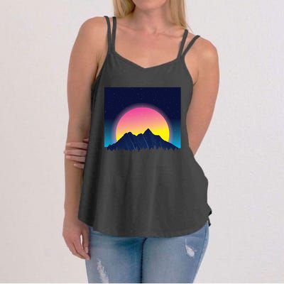 Retrowave Mountains Women's Strappy Tank