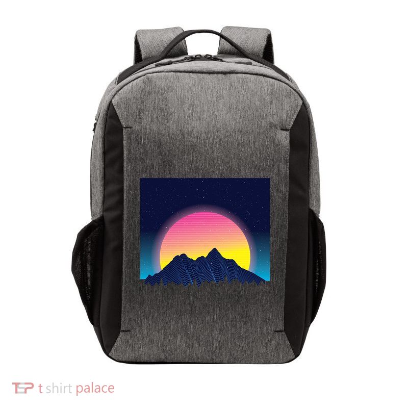 Retrowave Mountains Vector Backpack