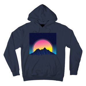 Retrowave Mountains Hoodie