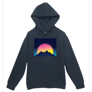 Retrowave Mountains Urban Pullover Hoodie