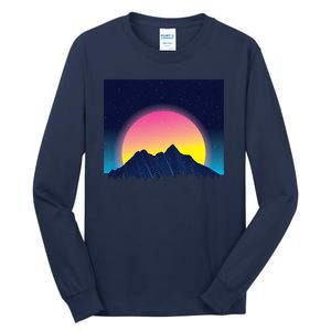 Retrowave Mountains Tall Long Sleeve T-Shirt