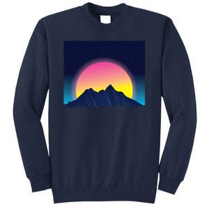 Retrowave Mountains Tall Sweatshirt