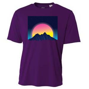 Retrowave Mountains Cooling Performance Crew T-Shirt