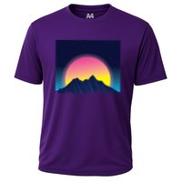 Retrowave Mountains Cooling Performance Crew T-Shirt