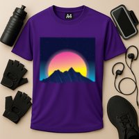 Retrowave Mountains Cooling Performance Crew T-Shirt
