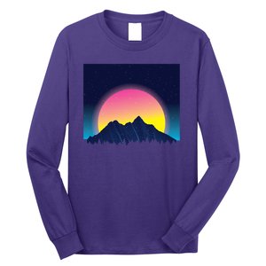 Retrowave Mountains Long Sleeve Shirt