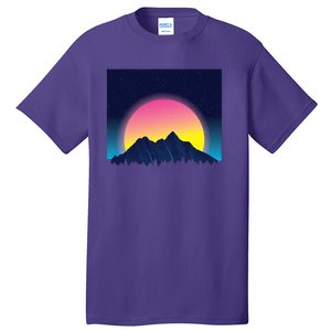 Retrowave Mountains Tall T-Shirt