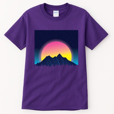 Retrowave Mountains Tall T-Shirt