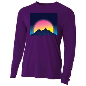 Retrowave Mountains Cooling Performance Long Sleeve Crew