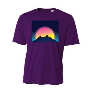 Retrowave Mountains Performance Sprint T-Shirt