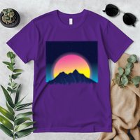 Retrowave Mountains Premium T-Shirt