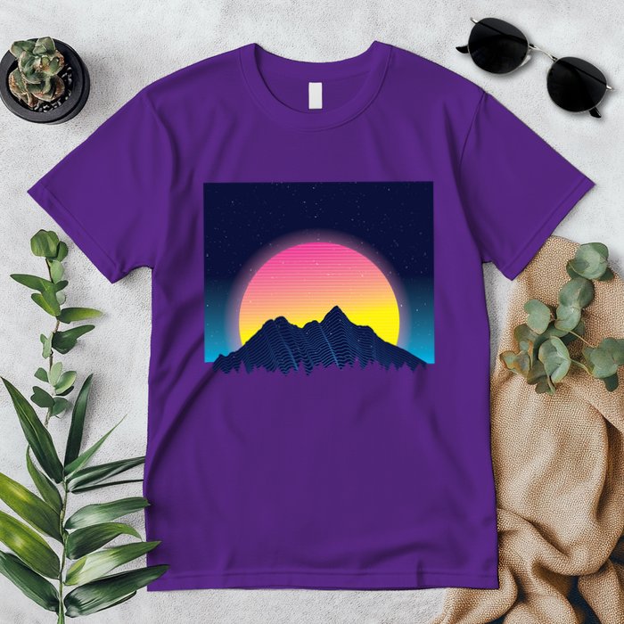 Retrowave Mountains Premium T-Shirt