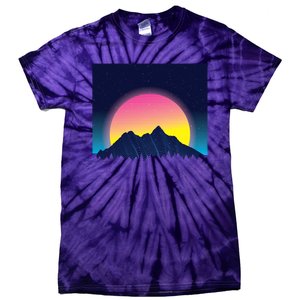 Retrowave Mountains Tie-Dye T-Shirt