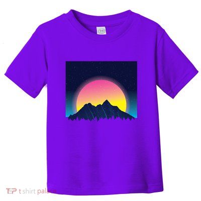 Retrowave Mountains Toddler T-Shirt
