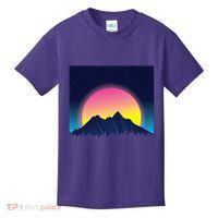 Retrowave Mountains Kids T-Shirt