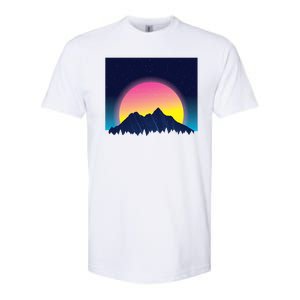 Retrowave Mountains Softstyle CVC T-Shirt