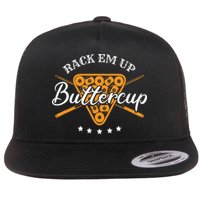 Rack Em Up Buttercup Pool Billiard Team Flat Bill Trucker Hat