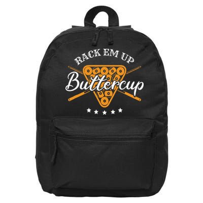Rack Em Up Buttercup Pool Billiard Team 16 in Basic Backpack