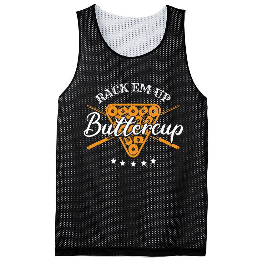 Rack Em Up Buttercup Pool Billiard Team Mesh Reversible Basketball Jersey Tank