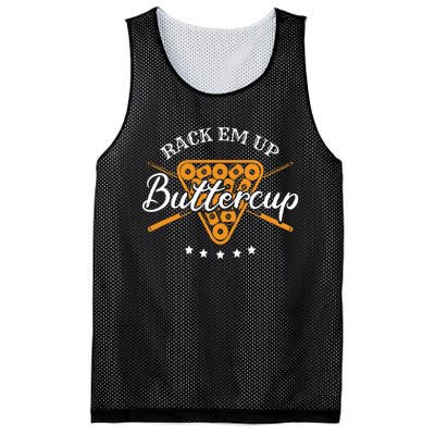 Rack Em Up Buttercup Pool Billiard Team Mesh Reversible Basketball Jersey Tank