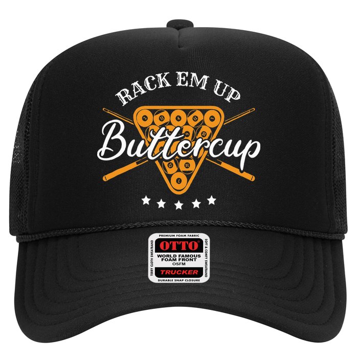 Rack Em Up Buttercup Pool Billiard Team Hat