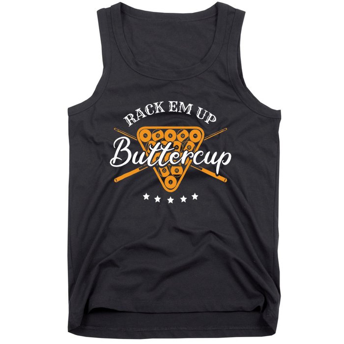 Rack Em Up Buttercup Pool Billiard Team Tank Top