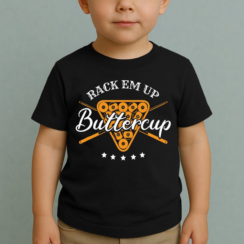 Rack Em Up Buttercup Pool Billiard Team Toddler T-Shirt
