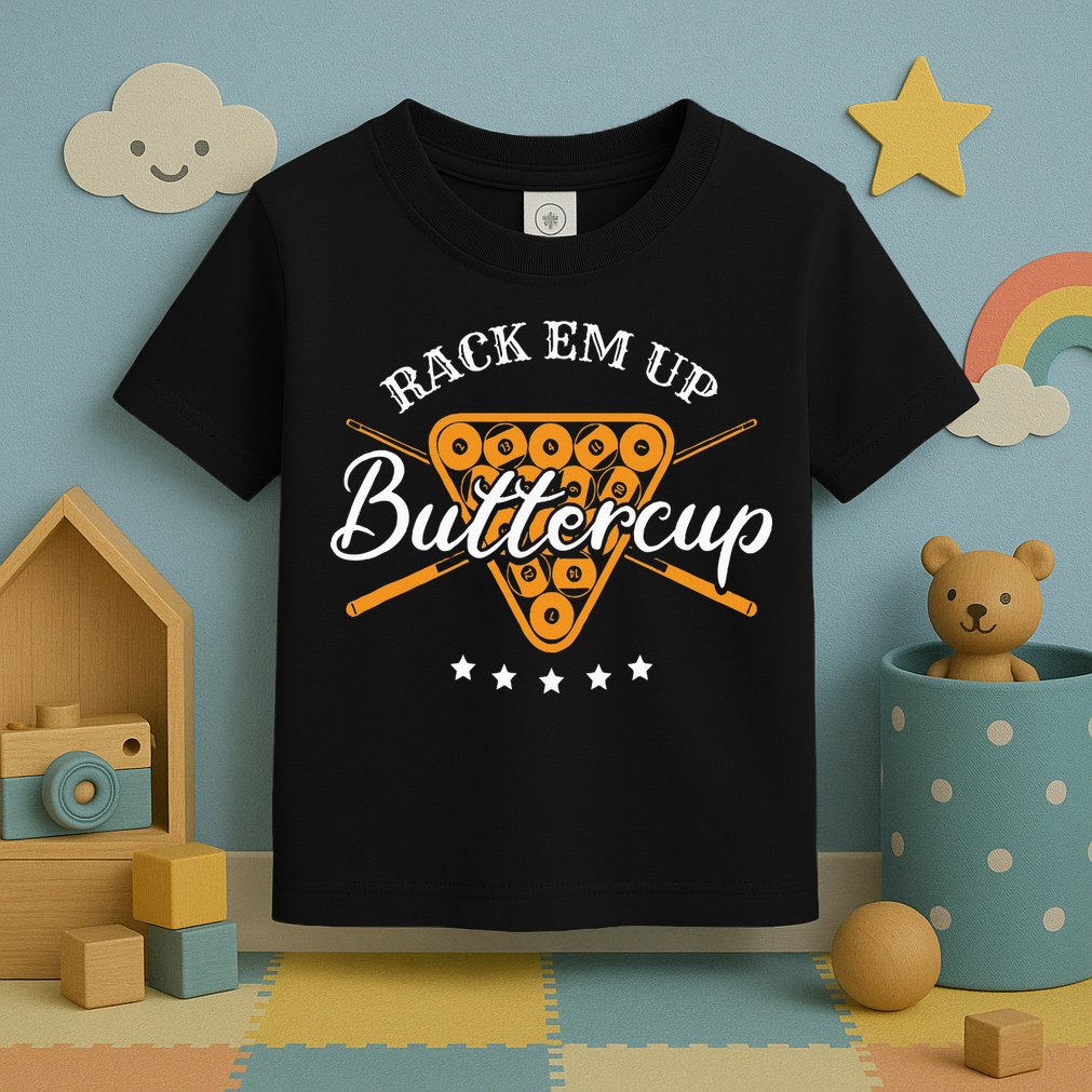 Rack Em Up Buttercup Pool Billiard Team Toddler T-Shirt