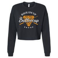 Rack Em Up Buttercup Pool Billiard Team Cropped Pullover Crew
