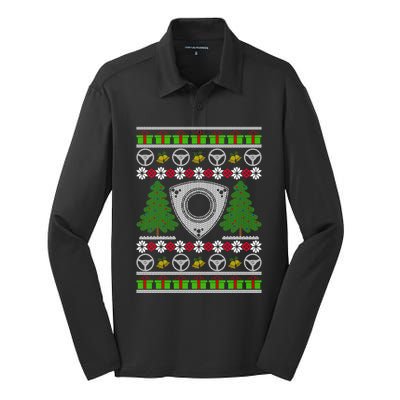 Rotary Engine Ugly Christmas Wankel Sports Car Lover Gift Silk Touch Performance Long Sleeve Polo