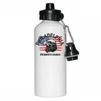 Retro Eagle Usa Flag Pennsylvania Vintage Philadelphia Aluminum Water Bottle