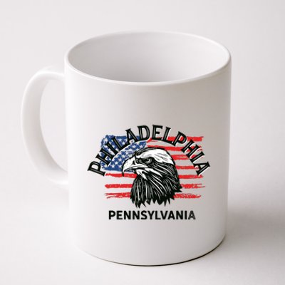 Retro Eagle Usa Flag Pennsylvania Vintage Philadelphia Coffee Mug