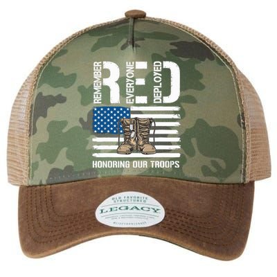 Remember Everyone Veteran Deployed Red Friday Military Legacy Tie Dye Trucker Hat