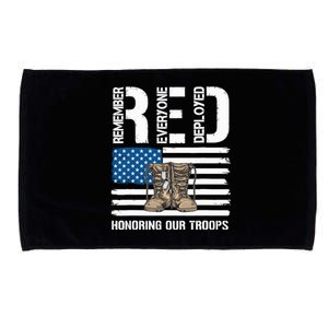 Remember Everyone Veteran Deployed Red Friday Military Microfiber Hand Towel