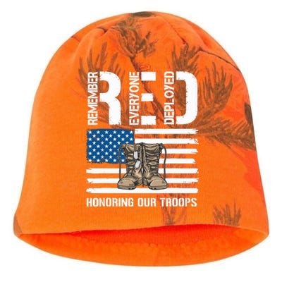 Remember Everyone Veteran Deployed Red Friday Military Kati - Camo Knit Beanie