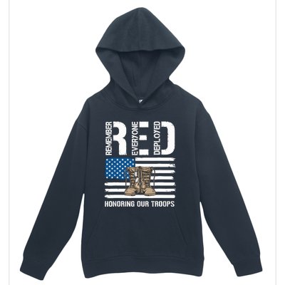 Remember Everyone Veteran Deployed Red Friday Military Urban Pullover Hoodie