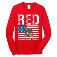 Remember Everyone Veteran Deployed Red Friday Military Long Sleeve Shirt