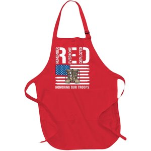 Remember Everyone Veteran Deployed Red Friday Military Full-Length Apron With Pockets