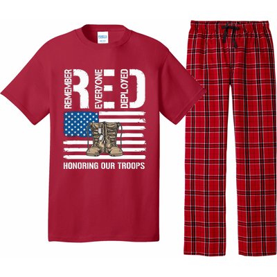 Remember Everyone Veteran Deployed Red Friday Military Pajama Set