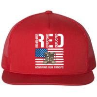 Remember Everyone Veteran Deployed Red Friday Military Flat Bill Trucker Hat