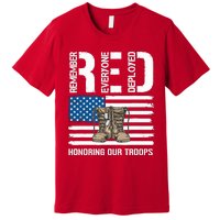 Remember Everyone Veteran Deployed Red Friday Military Premium T-Shirt