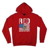 Remember Everyone Veteran Deployed Red Friday Military Tall Hoodie