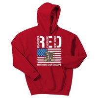 Remember Everyone Veteran Deployed Red Friday Military Kids Hoodie